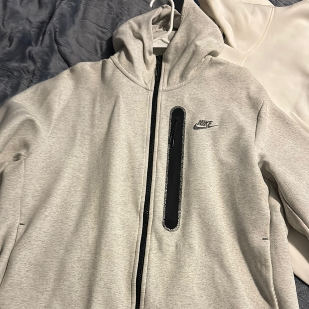 Nike Light Gray Tech Fleece Hoodie